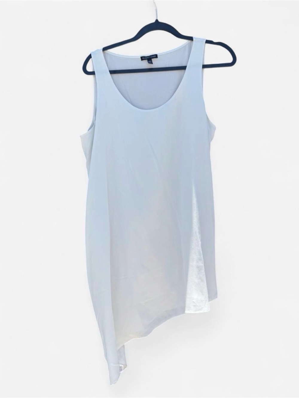 Eileen Fisher Cream Sleeveless Tunic 100% Silk